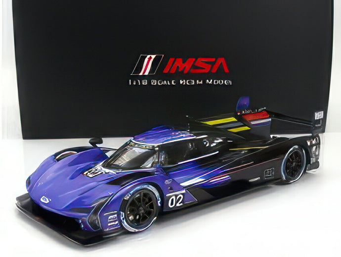 CADILLAC VSERIES R 5.5L V8 TEAM CADILLAC RACING N 02 24h DAYTONA 2023 E.BAMBER A.LYNN R.WESTBROOK BLUE BLACK/TRUESCALE 1/18ミニカー