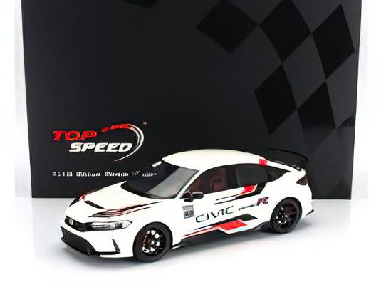 HONDA シビック タイプR 2023年モデル ホワイト/レッド/TRUESCALE 1/18ミニカー