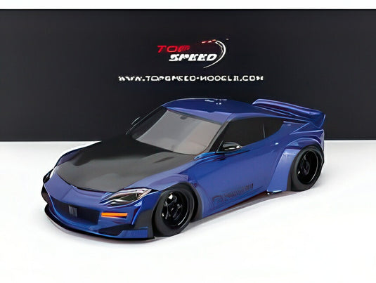 NISSAN フェアレディZ (RZ34) PANDEM クーペ 2023 ブルー/ TrueScale 1/18 TOP SPEEDミニカー
