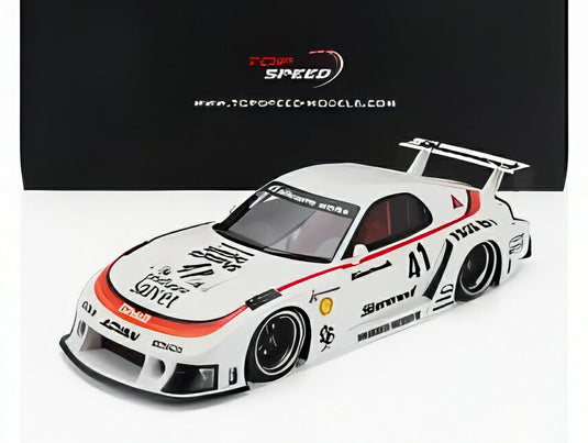 マツダ RX-7 FD3S LB Works スーパーシルエット N 41 レーシング 2006 ホワイト/ TrueScale 1/18 TOP SPEEDミニカー