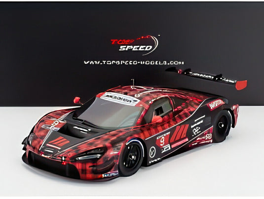 McLAREN 720S GT3 EVO チームPFAFF N9 IMSA シボレーGP 2024 レッドブラック/ TrueScale 1/18 TOP SPEEDミニカー