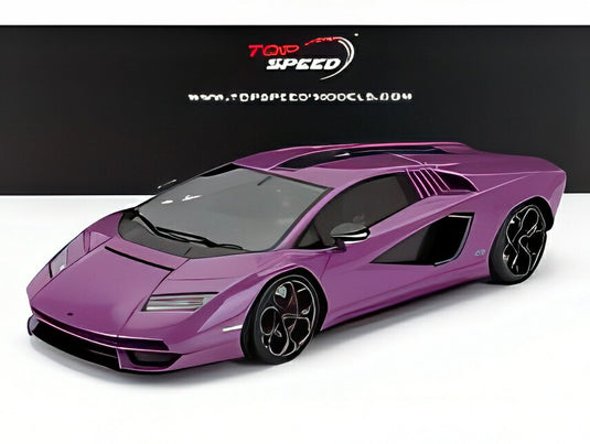 LAMBORGHINI COUNTACH LPi 800-4 2023 パープル/ TrueScale 1/18 TOP SPEEDミニカー
