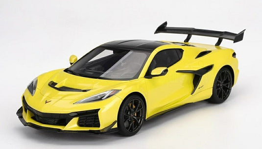 【予約】CHEVROLETシボレー コルベット ZR1 クーペ 2024 イエロー TOP-SPEED-SERIES / TRUESCALE 1/18 ミニカー