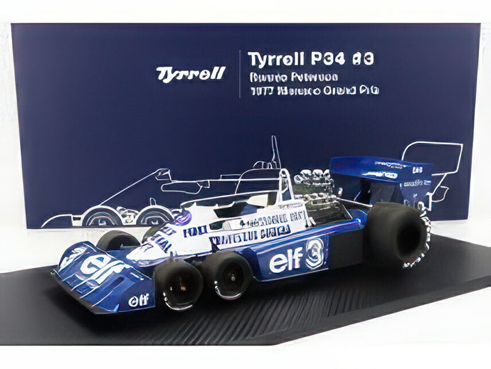 TYRRELL F1 P34 ELF 6 WHEELER N 3 MONACO GP 1977 R.PETERSON BLUE YELLOW/TRUESCALE 1/12ミニカー
