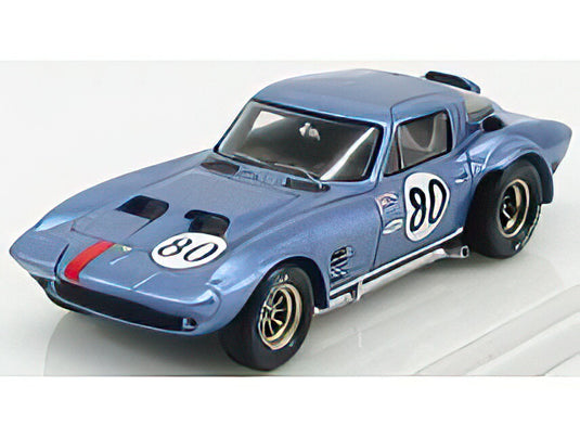 CHEVROLET  CORVETTE GRAND SPORT COUPE TEAM MECOM RACING N 80 NASSAU SPEEDWEEK 1963 D.THOMPSON  LIGHT BLUE MET RED/TrueScale 1/43ミニカー