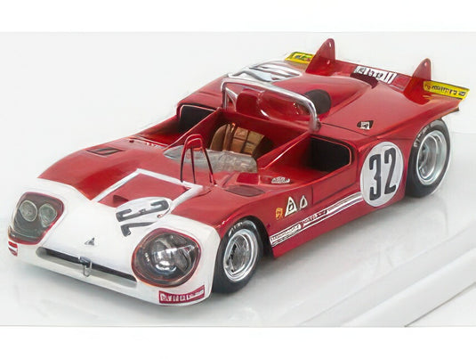 ALFA ROMEO 33/3 N 32 3rd 12h SEBRING 1971 ADAMICH PESCAROLO VACCARELLA RED WHITE/TRUESCALE 1/43ミニカー