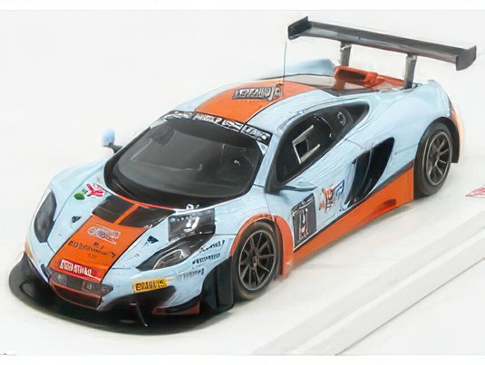McLAREN MP412C GT3 TEAM GULF RACING N 9 24h SPA 2013 WAINWRIGHT MEYRICK HALL MULLEN LIGHT BLUE ORANGE/TRUESCALE 1/43ミニカー
