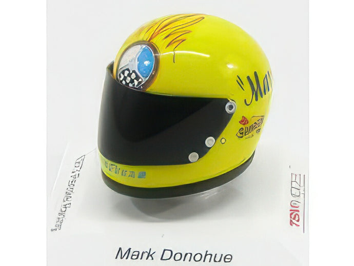 HELMET TEAM PORSCHE PENSKE SUNOCO RACING 1973 MARK DONOHUE YELLOW/TRUESCALE 1/8ミニカー