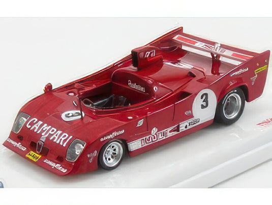 ALFA ROMEO T33 TT12 SPIDER N 3 2nd 6h WATKINS GLEN 1975 M.ANDRETTI A.MERZARIO RED/TRUESCALE 1/43ミニカー