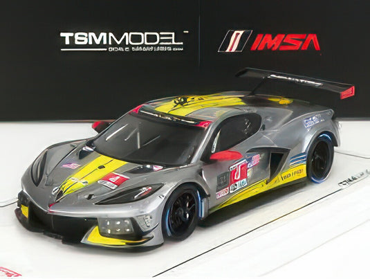 CHEVROLET C8.R 6.2L V8 TEAM CORVETTE RACING N 4 2nd GTLM CLASS 24h DAYTONA 2021 T.MILNER A.SIMS N.TANDY YELLOW GREY/TRUESCALE 1/43ミニカー