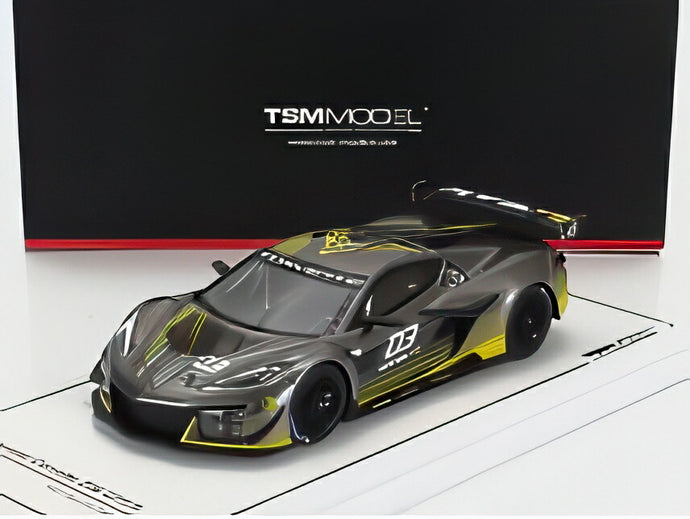 CADILLAC コルベット Z06 GT3.R #03 プレゼンテーション デイトナ24時間 2023 グレー/イエロー/ TrueScale 1/43 ミニカー