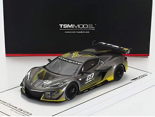 CADILLAC コルベット Z06 GT3.R #03 プレゼンテーション デイトナ24時間 2023 グレー/イエロー/ TrueScale 1/43 ミニカー