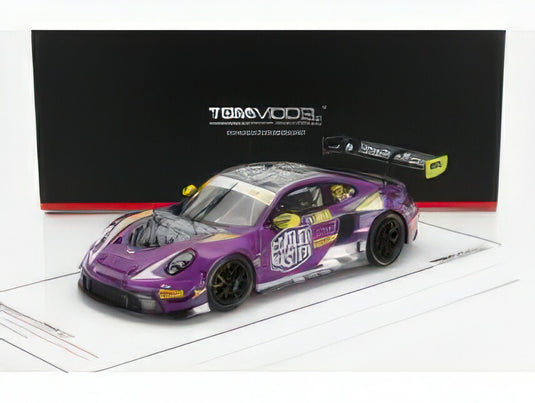 PORSCHE  911 992 GT3 R TEAM HUBAUTO RACING N 27 FIA GT WORLD CUP MACAU GRAND PRIX 2023 KEVIN ESTRE  PURPLE/TRUESCALE 1/43ミニカー