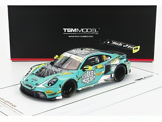PORSCHE 911 992 GT3 R TEAM HUBAUTO RACING N 28 FIA GT ワールドカップ マカオグランプリ 2023 トーマス プライニング ベリーライトブルー/ TrueScale 1/43 ミニカー