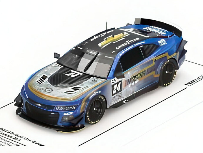 【予約】CHEVROLET カマロ ZL1 5.9L V8 ヘンドリック モータースポーツ N 24 ジェンソン バトン ジミー ジョンソン マイク ロッケンフェラー ルマン 2023 アフターレース ウェザードバージョン ブルー シルバー ゴールド/ TrueScale 1/43 ミニカー