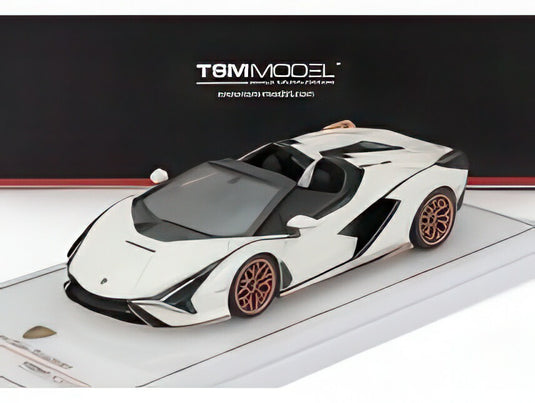 LAMBORGHINI シアン FKP 37 ハイブリッド ロードスター オープン 19号車 2020 ビアンコ アソポ ホワイトブラック/ TrueScale 1/43 ミニカー