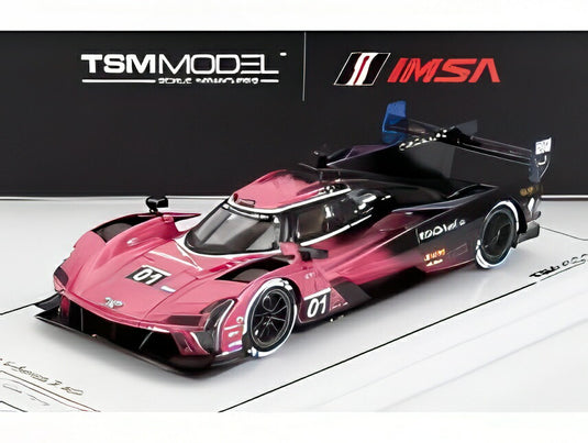 CADILLAC VシリーズR チームCADILLAC N01 優勝 IMSA プチルマン 2024 フューシャブラックホワイト/ TrueScale 1/43 ミニカー