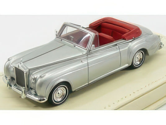 ROLLS ROYCE SILVER CLOUD DROPHEAD CABRIOLET 1959 BASE IN PELLE SILVER/TRUESCALE 1/43ミニカー