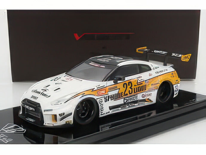 NISSAN 35GTRR LBSILHOUETTE N 23 WORKS LIBERTY WALK 2020 WHITE YELLOW BLACK/TRUESCALE 1/43ミニカー