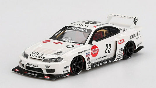 【予約】NISSAN Silvia (S15) クーペ N 23 LB スーパーシルエット Athlete 2024 ホワイト / TrueScale 1/43 ミニカー