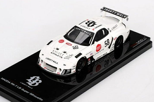 【予約】MAZDAマツダ RX7 (FD3S) N 58 LB スーパーシルエット COLLET ATHLETE 2024 ホワイト / TRUESCALE 1/43 ミニカー