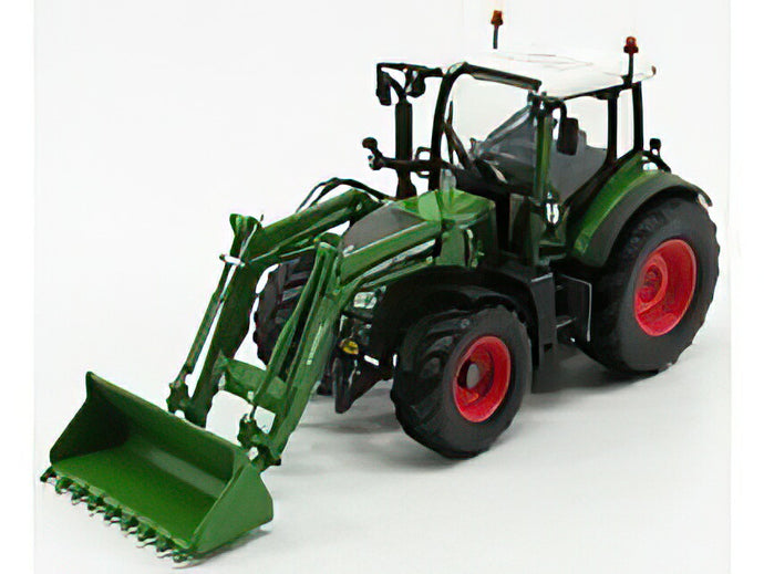 FENDT  516 VARIO TRACTOR WITH 4 X 80 CARGOPROFI FRONT LOADER 2016  GREEN WHITE/Univrsal Hobbies 1/32 模型ミニカー