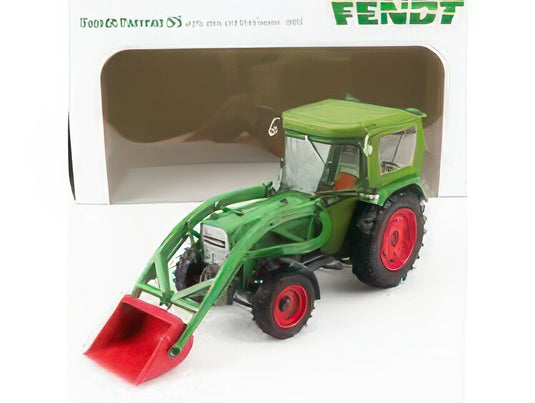 FENDT   FARMER 5S 4WD TRACTOR WITH FRONT LOADER 1975   GREEN RED トラクタ / Univrsal Hobbies 1/32 建設機械模型 工事車両