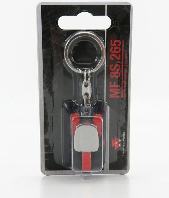 MASSEY FERGUSON キーリング MF 8S.265 トラクター 2018 レッド グレー/ Univrsal Hobbies 1/87 農業機械ミニカー