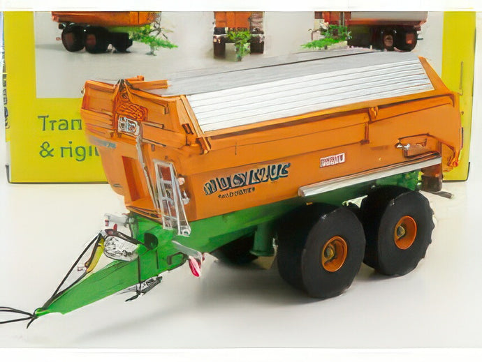 JOSKIN   SILO CARGO TRANSKTP 22/50 CLOSED TRAILER FOR TRACTOR 2004   ORANGE SILVER GREEN / Univrsal Hobbies 1/32 建設機械模型 工事車両