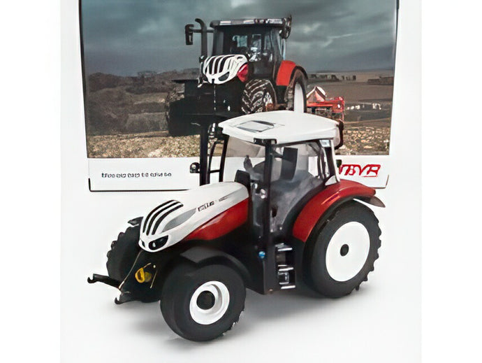 STEYR プロフィ 6150 CVT トラクター 2021 レッド ホワイト/ UNIVERSAL HOBBIES 1/32 農機 模型