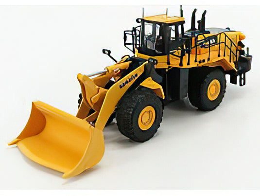 KOMATSU  WA600 RUSPA GOMMATA  SCRAPER TRACTOR  YELLOW BLACK/Univrsal Hobbies 1/50 模型ミニカー
