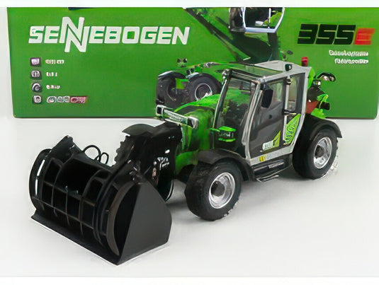 SENNEBOGEN   355E TELESCOPIC TRACTOR   ELEVATORE   LIGHT GREEN トラクタ / Univrsal Hobbies 1/32 建設機械模型 工事車両