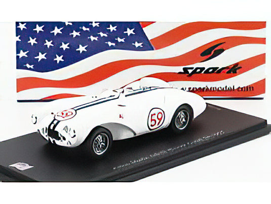 ASTON MARTIN  DB3S SPIDER N 59 WINNER 6h COTATI 1957 B.OKER  B.DRAKE  WHITE/Spark 1/43ミニカー