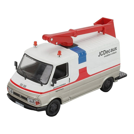 Citroenシトロエン C35 バン ポルトナセル JCDecaux サービスアンティアン 1975 ホワイト/レッド/ゴールド / EDICOLA 1/43 ミニカー トラック模型