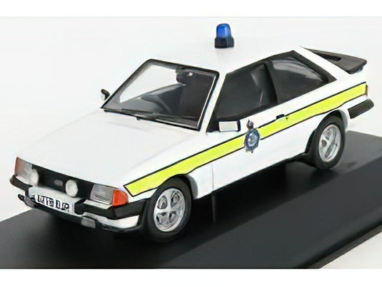 FORD ENGLAND ESCORT MKIII XR3i POLICE 1990 WHITE YELLOW/VANGUARDS 1/43ミニカー
