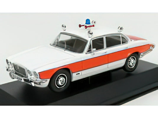 JAGUAR XJ6 MKII 4.2L POLICE 1971 WHITE ORANGE/VANGUARDS 1/43ミニカー