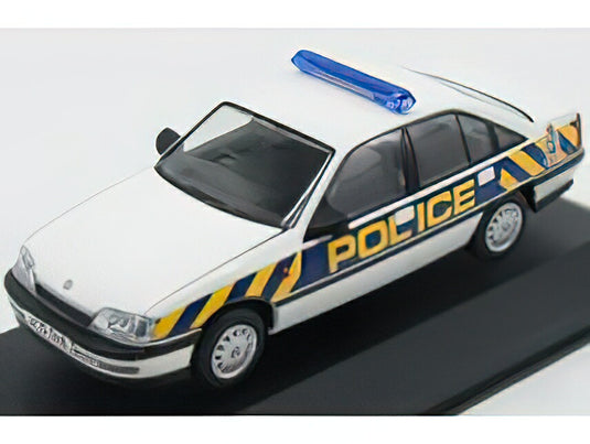VAUXHALL CARLTON 2.6Li WEST MERCIA POLICE 1989 WHITE BLUE YELLOW/VANGUARDS 1/43ミニカー