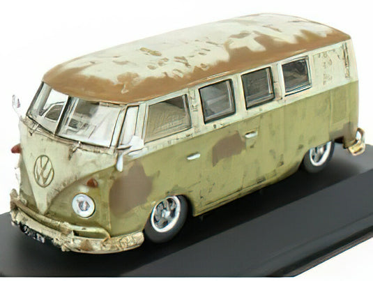 VOLKSWAGEN T2 MINIBUS CAMPER RAT-LOOK 1961 BROWN CREAM/VANGUARDS 1/43ミニカー