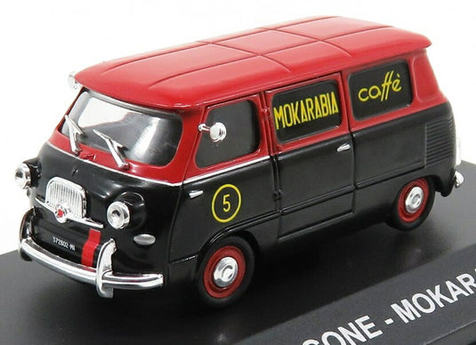 FIATフィアット 600 CORIASCO MULTIPLAムルティプラ MOKARABIA CAFFEモカラビア カフェ 1958 ブラック レッド VEICOLI-COMMERCIALI-D'EPOCA-EAGLEMOSS / EDICOLA 1/