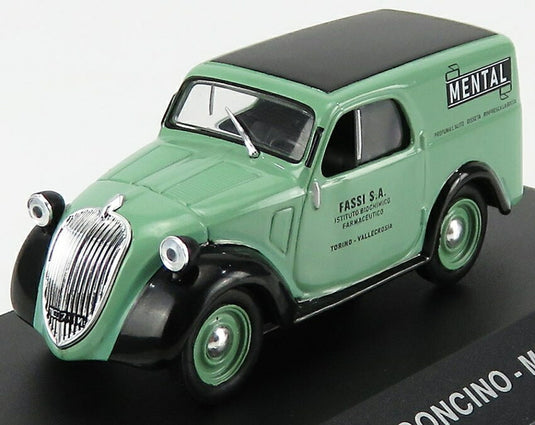 FIATフィアット 500A FURGONCINO バン MENTAL 1953 ライトグリーンブラック VEICOLI-COMMERCIALI-D'EPOCA-EAGLEMOSS PUBBLICITARI / EDICOLA 1/43 ミニカー