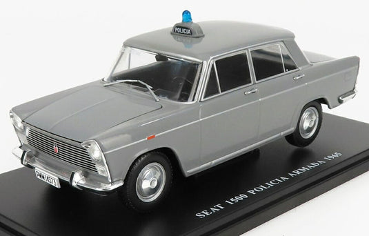 SEATセアト FIATフィアット 1500 マドリード 警察 1965 グレー VEHICULES-HISTORICOS-ESPANOLES COLLECTION / EDICOLA 1/24 ミニカー
