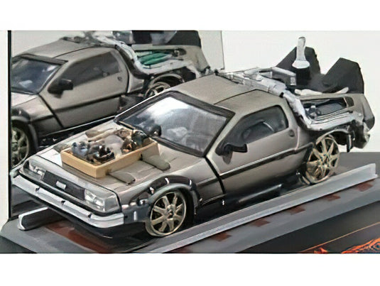 DE LOREAN - TIME MACHINE - RITORNO AL FUTURO 3 - BACK TO THE FUTURE 3 - (RAILWAY - SU FERROVIA) - SILVER/VITESSE 1/43ミニカー