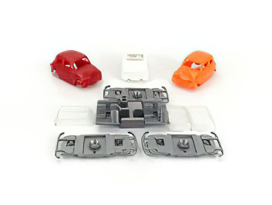 FIAT SET 3X 500 ORANGE WHITE RED 1965 VARIOUS/BREKINA 1/87ミニカー