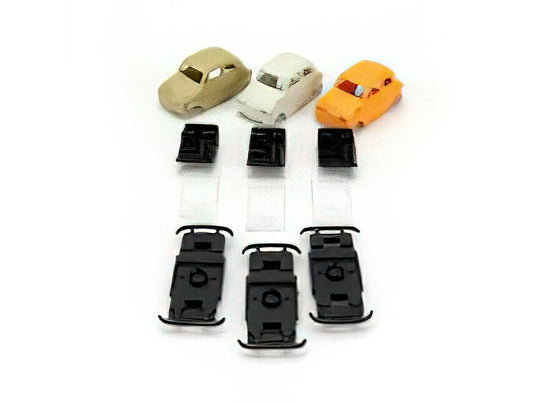 FIAT SET 3X 500 ORANGE BEIGE RED 1965 VARIOUS/BREKINA 1/87ミニカー