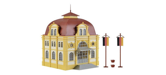 HOゲージ 鉄道模型 Vollmer フォルマー Embassy building with LED lighting functional kit