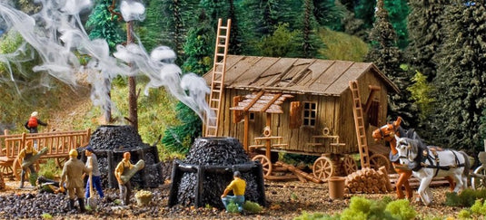 HOゲージ 鉄道模型 Vollmer/フォルマー 木炭小屋キット Charcoal burning kit