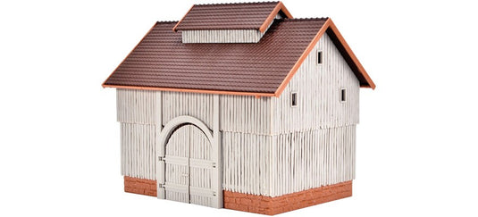 HOゲージ 鉄道模型 Vollmer フォルマー 脱穀場と梁のある納屋 Barn with threshing floor and beams