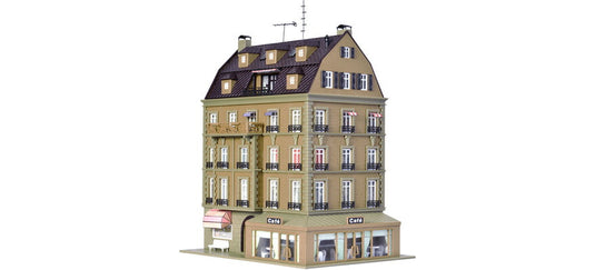 HOゲージ 鉄道模型 Vollmer フォルマー Cafe with interior and LED lighting functional kit カフェ 内装