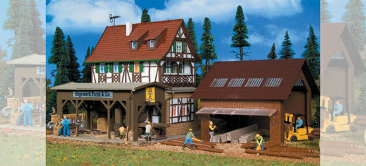 HOゲージ 鉄道模型 Vollmer フォルマー Sawmill Forst & Co. Kit 製材所 フォースト社 キット