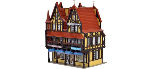 HOゲージ 鉄道模型 Vollmer フォルマー Commercial building with interior design and LED lighting,